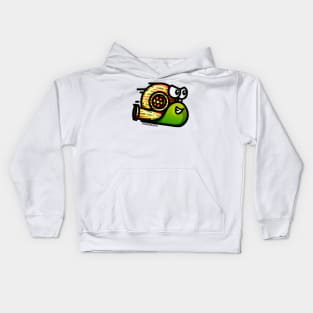 Turbo Snail - Caution (Green) Kids Hoodie